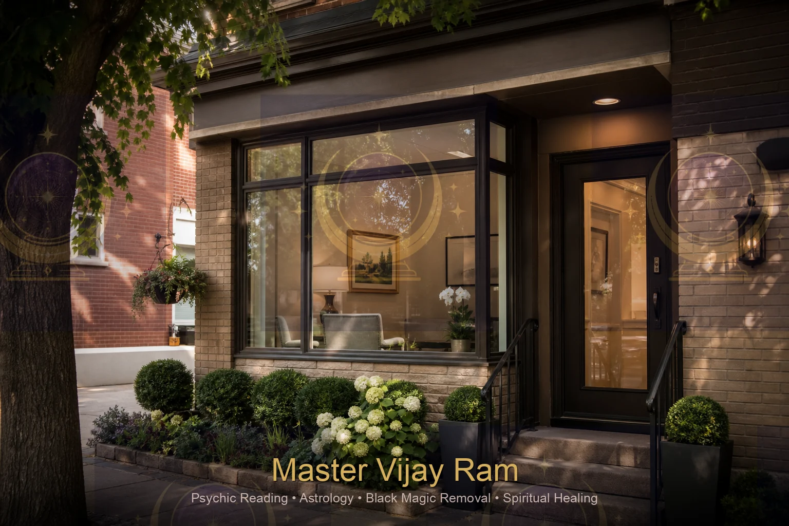Exterior of Master Vijay Ram's palm reading practice in Kitchener