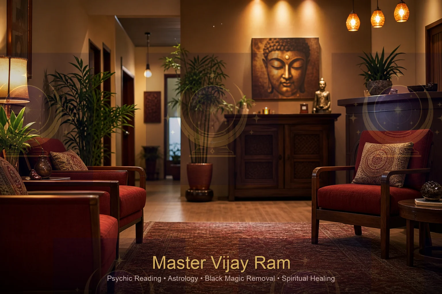 Calm waiting area at Master Vijay Ram's Kitchener practice