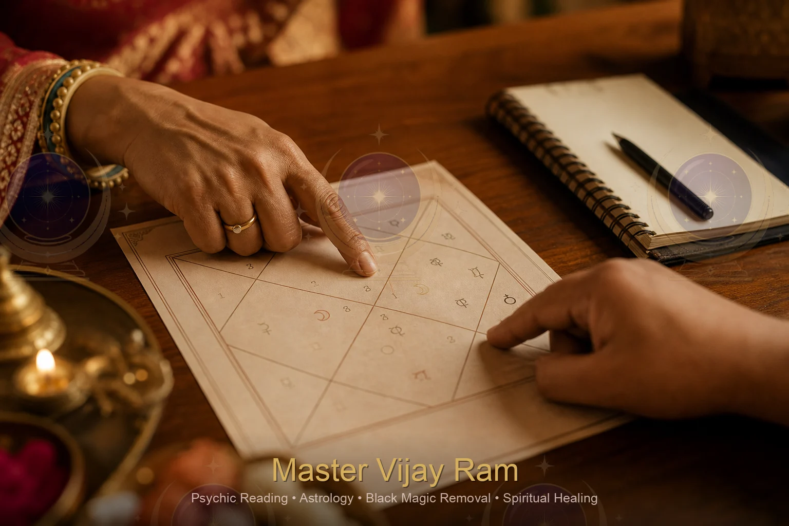Birth chart analysis for get ex love back reading with Master Vijay Ram