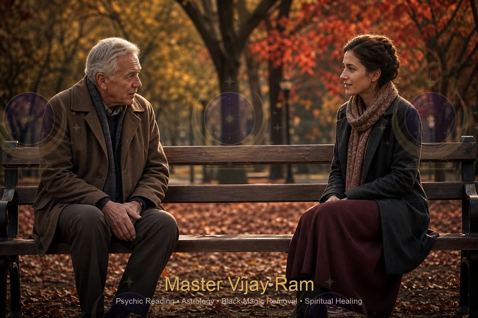 Couple reconnecting after guidance from Master Vijay Ram