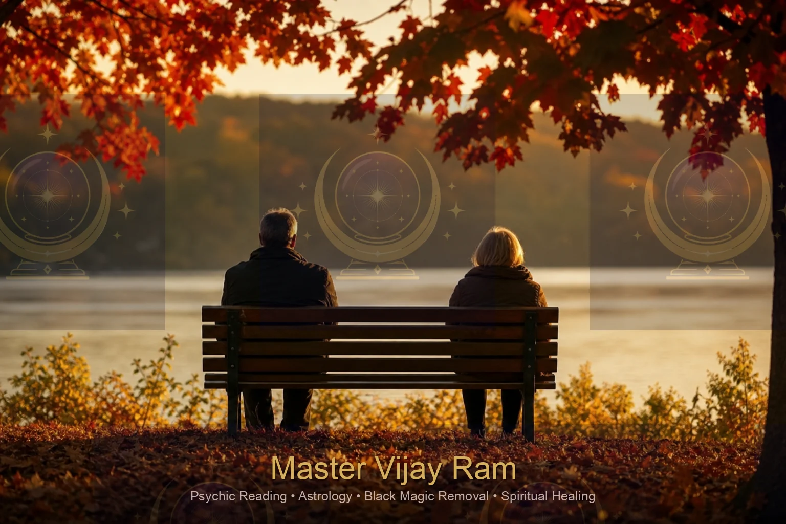 Couple reflecting during healing process with Master Vijay Ram guidance