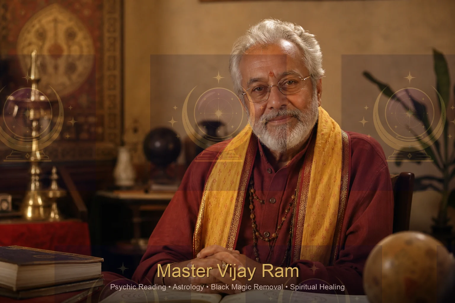 Portrait representing decades of experience with Master Vijay Ram