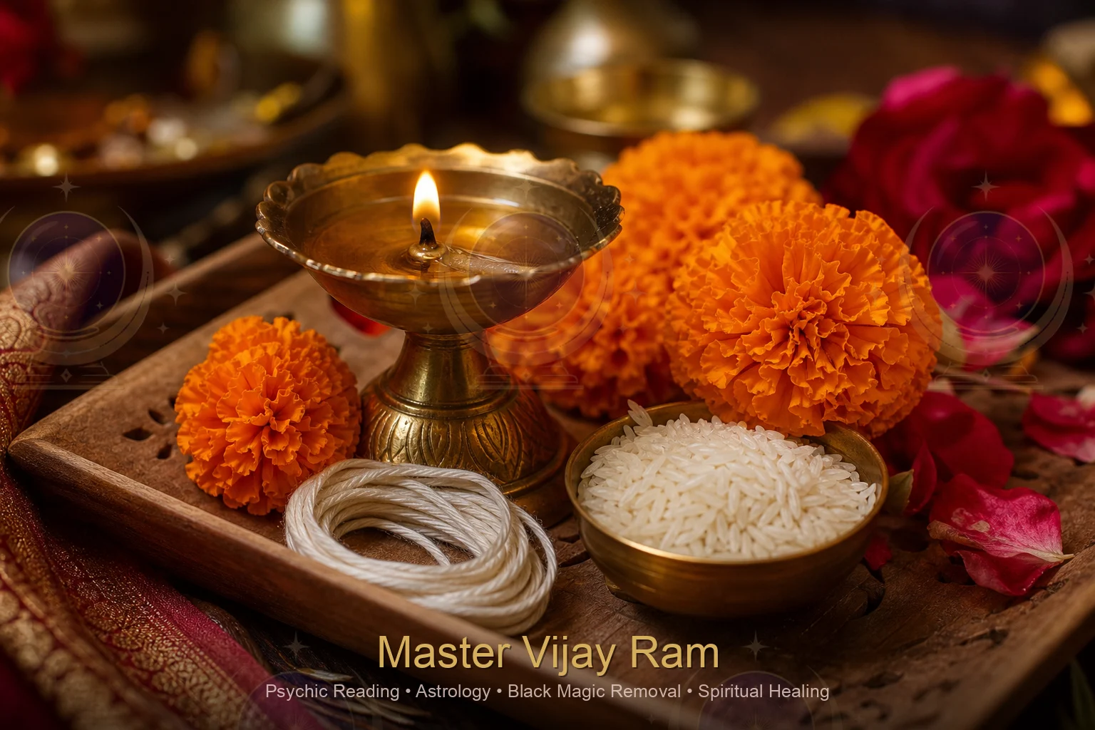Traditional Vedic remedy items used in marriage problem solution by Master Vijay Ram