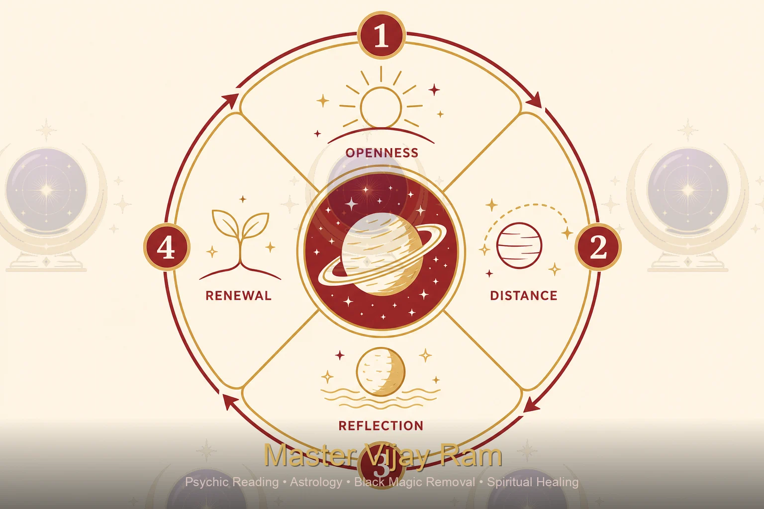 Infographic of planetary timing cycle Master Vijay Ram