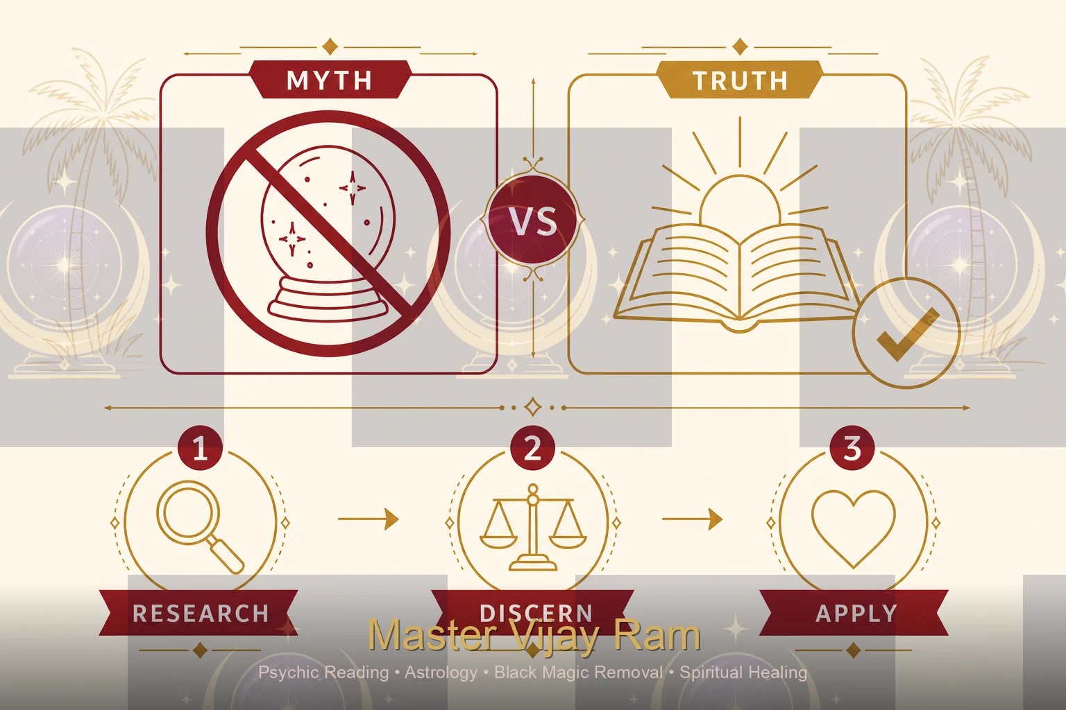 Life line myth versus truth infographic, Master Vijay Ram