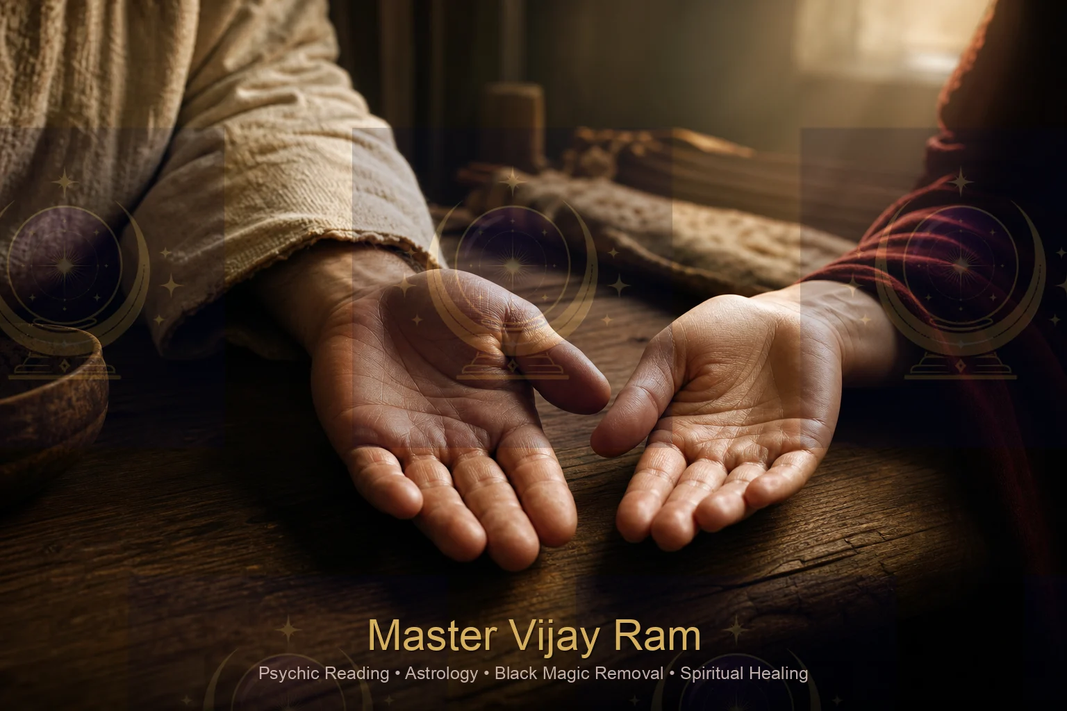 Comparing palm lines during relationship palmistry with Master Vijay Ram