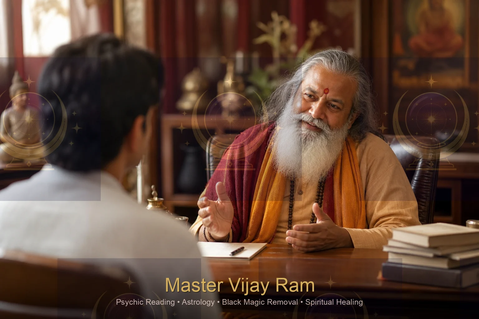 Private consultation for negative energy removal in Kitchener with Master Vijay Ram
