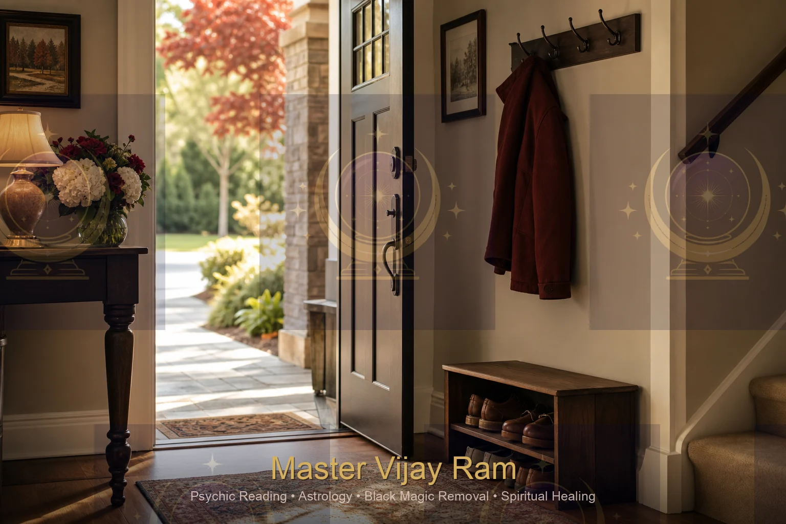 Calm home entryway representing energy cleansing in Kitchener
