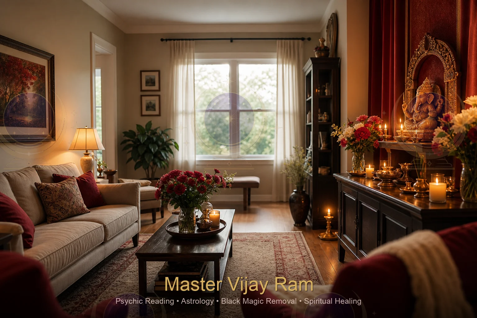 Peaceful home environment supporting spiritual protection with Master Vijay Ram