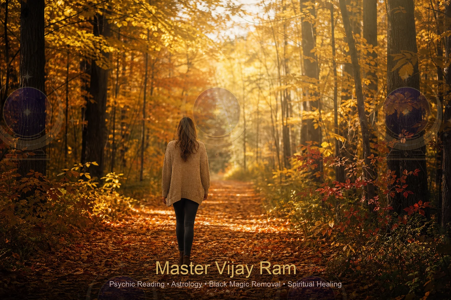 Person walking outdoors for healing during no contact period Master Vijay Ram