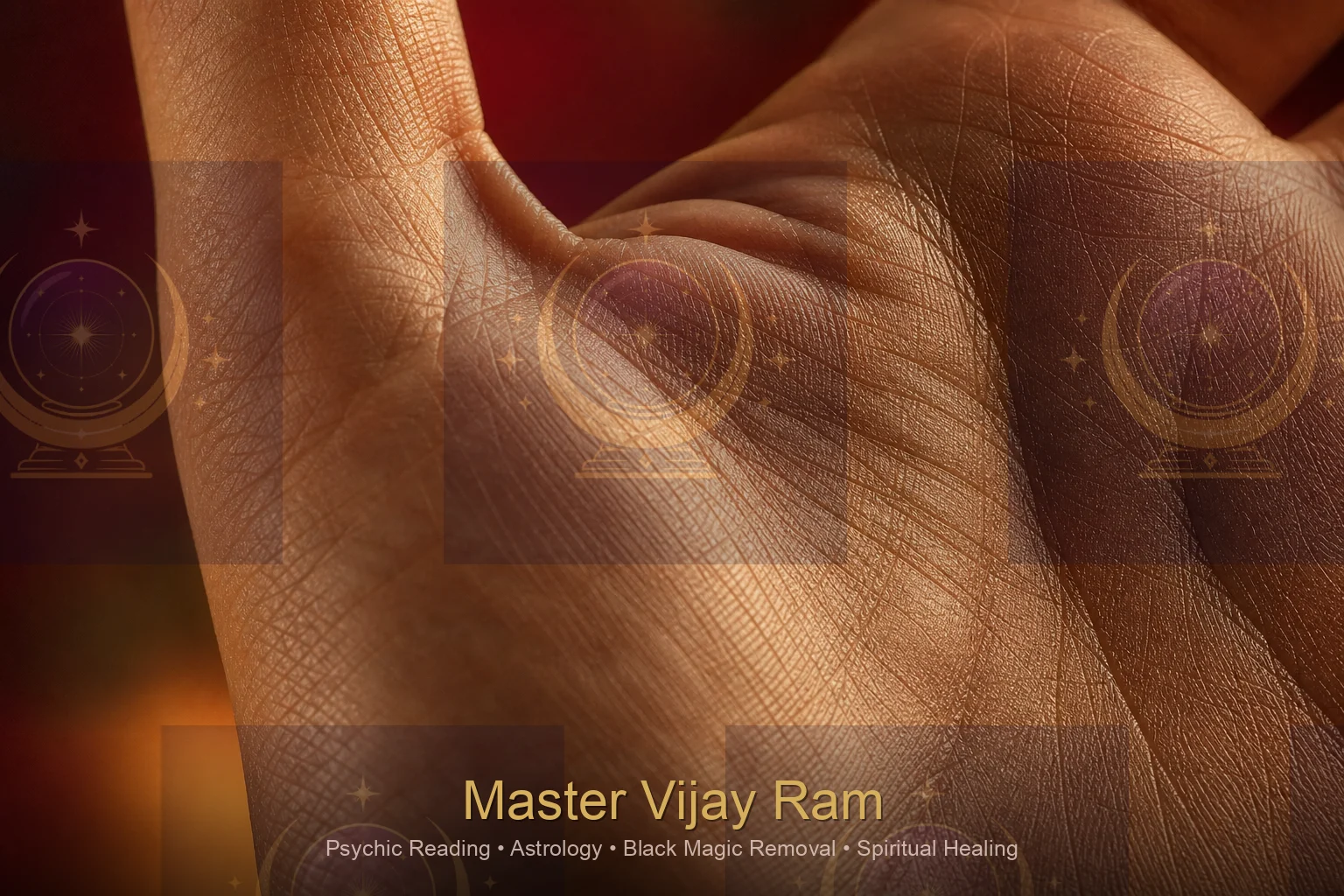 Macro view of palm texture used in hand reading by Master Vijay Ram