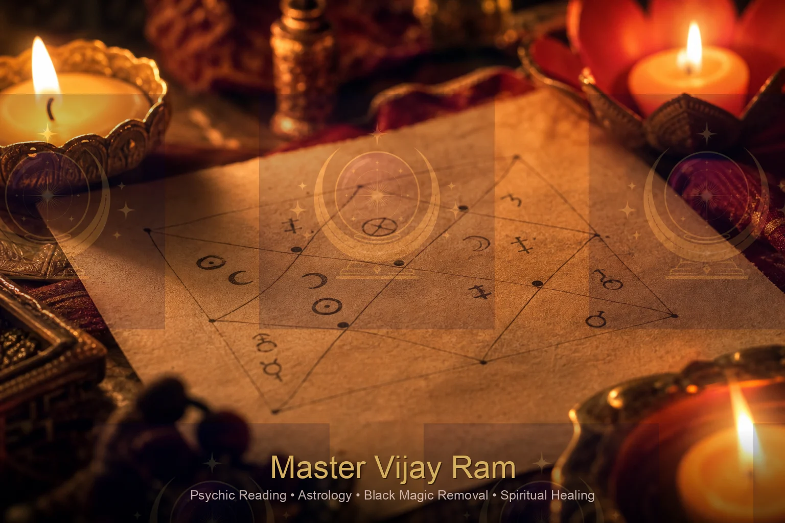 Vedic astrology birth chart used in kundli reading with Master Vijay Ram