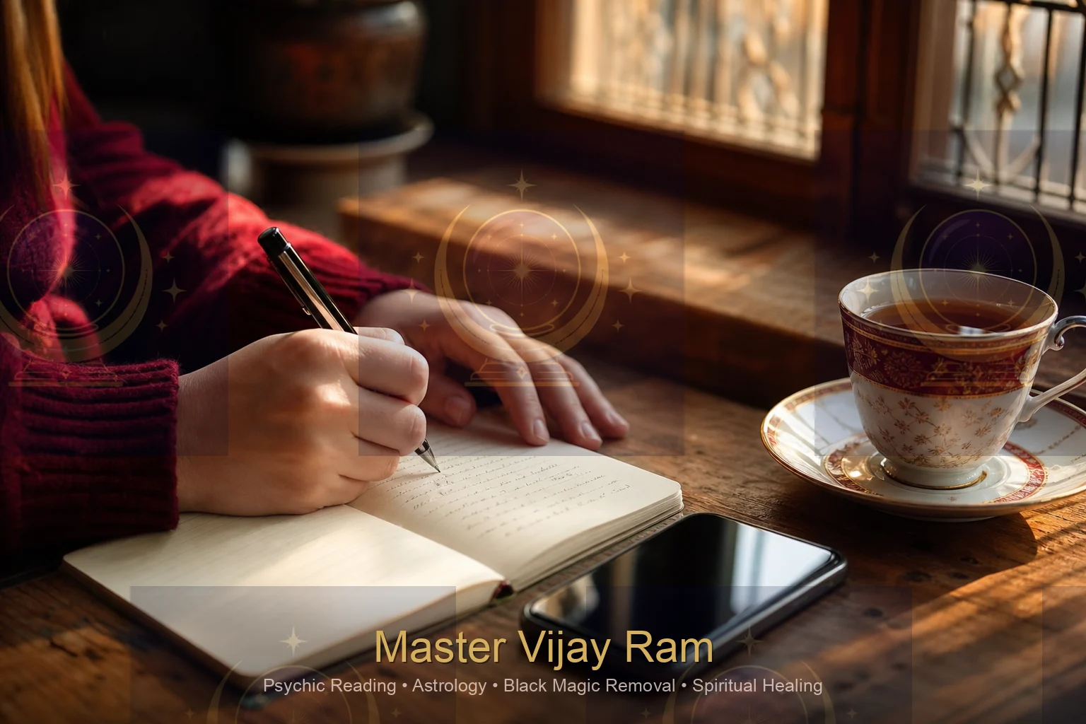 Preparing questions before a remote psychic reading with Master Vijay Ram