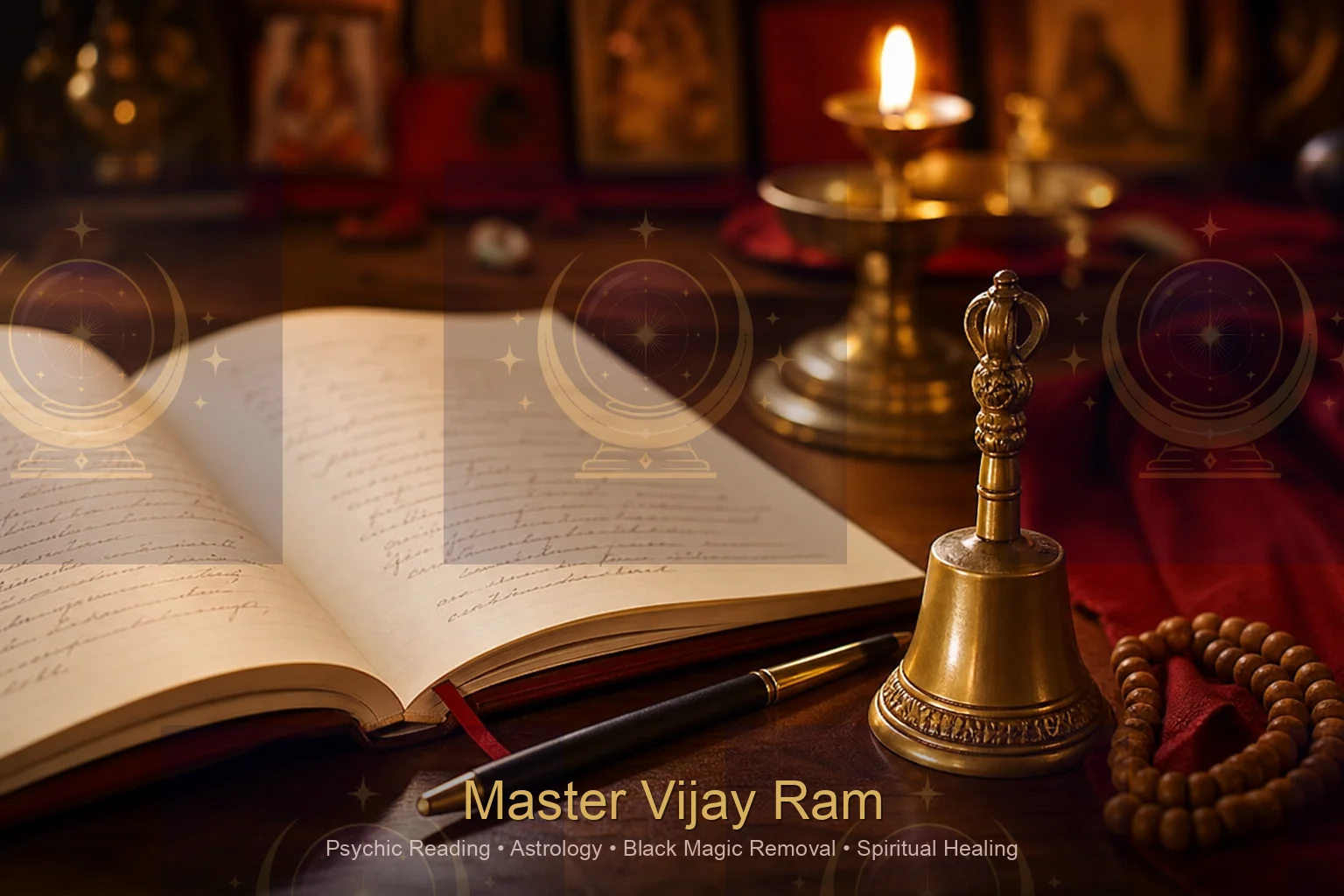 Notes taken during a psychic reading consultation with Master Vijay Ram
