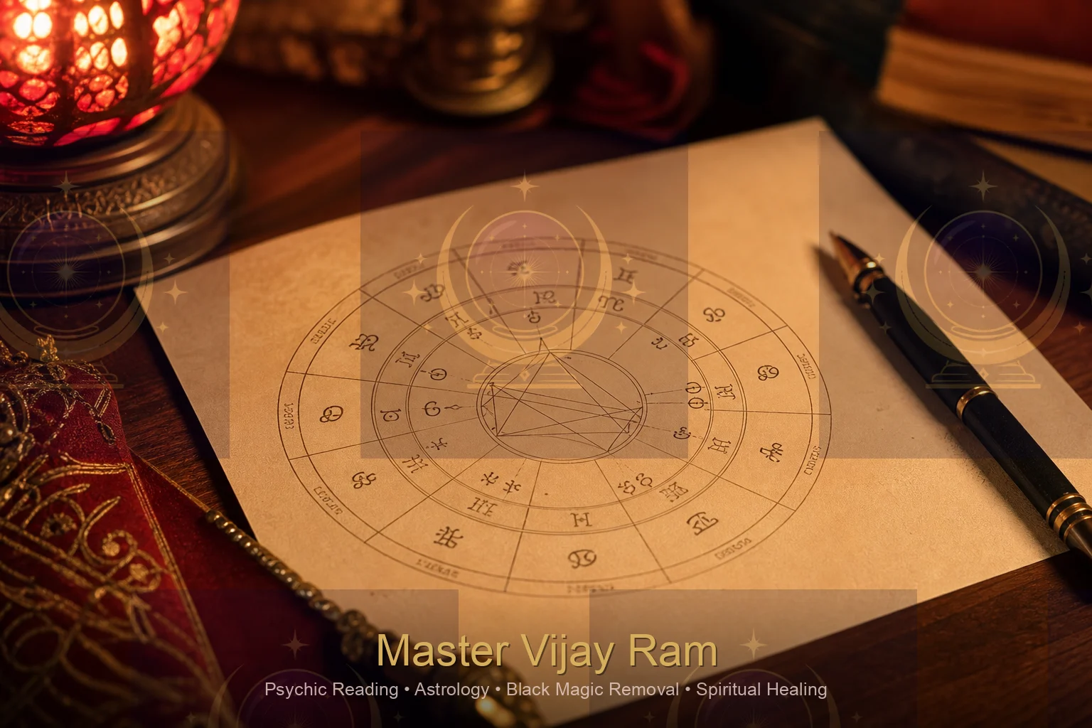 Astrology chart used in a Vedic reading with Master Vijay Ram